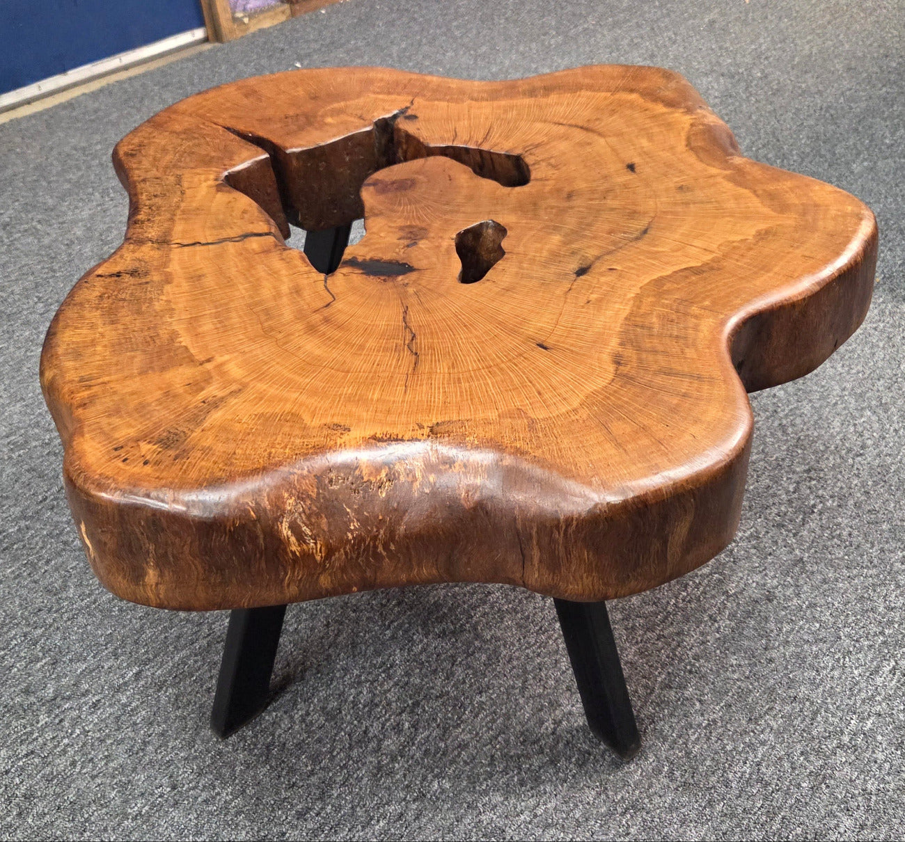 Live Oak Cookie Coffee Table | Solid Cross-Cut Hardwood – Coleto