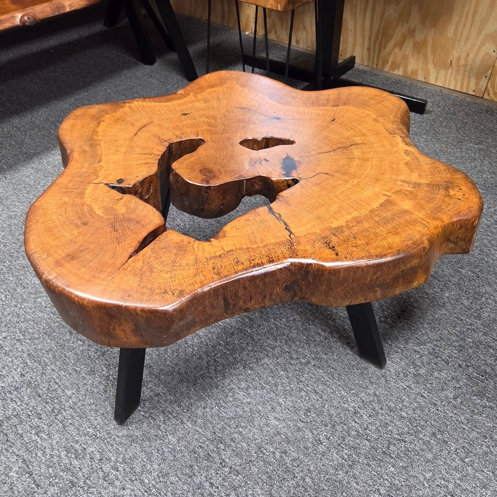 Live Oak Cookie Coffee Table – Solid Cross-Cut Hardwood