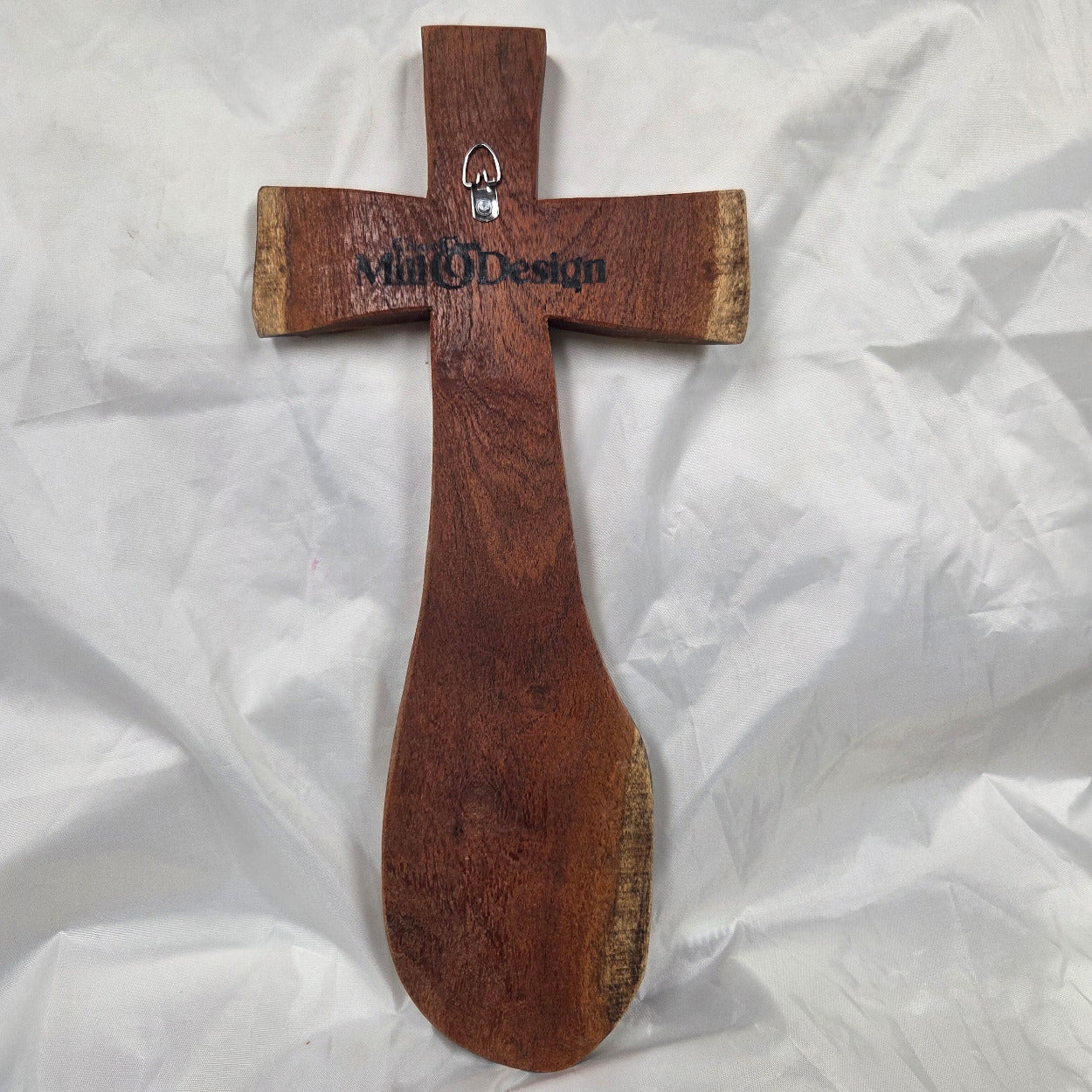 Mesquite Cross with natural colors, hanging cross wall art
