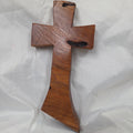 Mesquite Cross with natural colors, hanging cross wall art