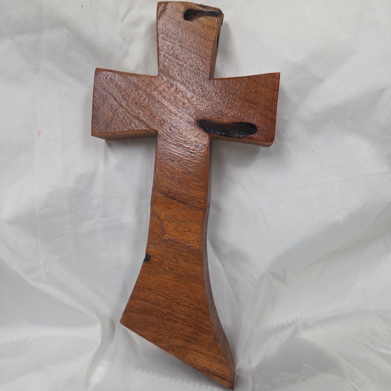 Mesquite Cross with natural colors, hanging cross wall art