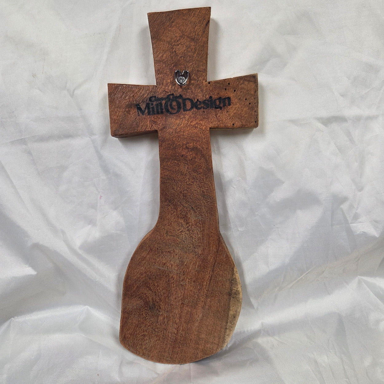 Mesquite Cross with natural colors, hanging cross wall art