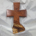 Mesquite Cross with natural colors, hanging cross wall art