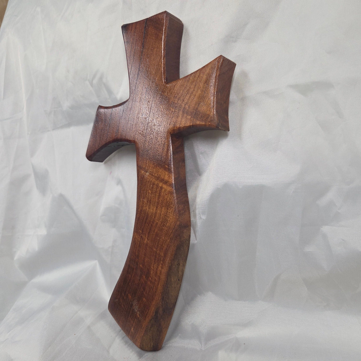 Mesquite Cross with natural colors, hanging cross wall art