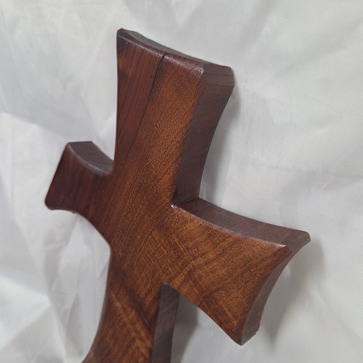 Mesquite Cross with natural colors, hanging cross wall art