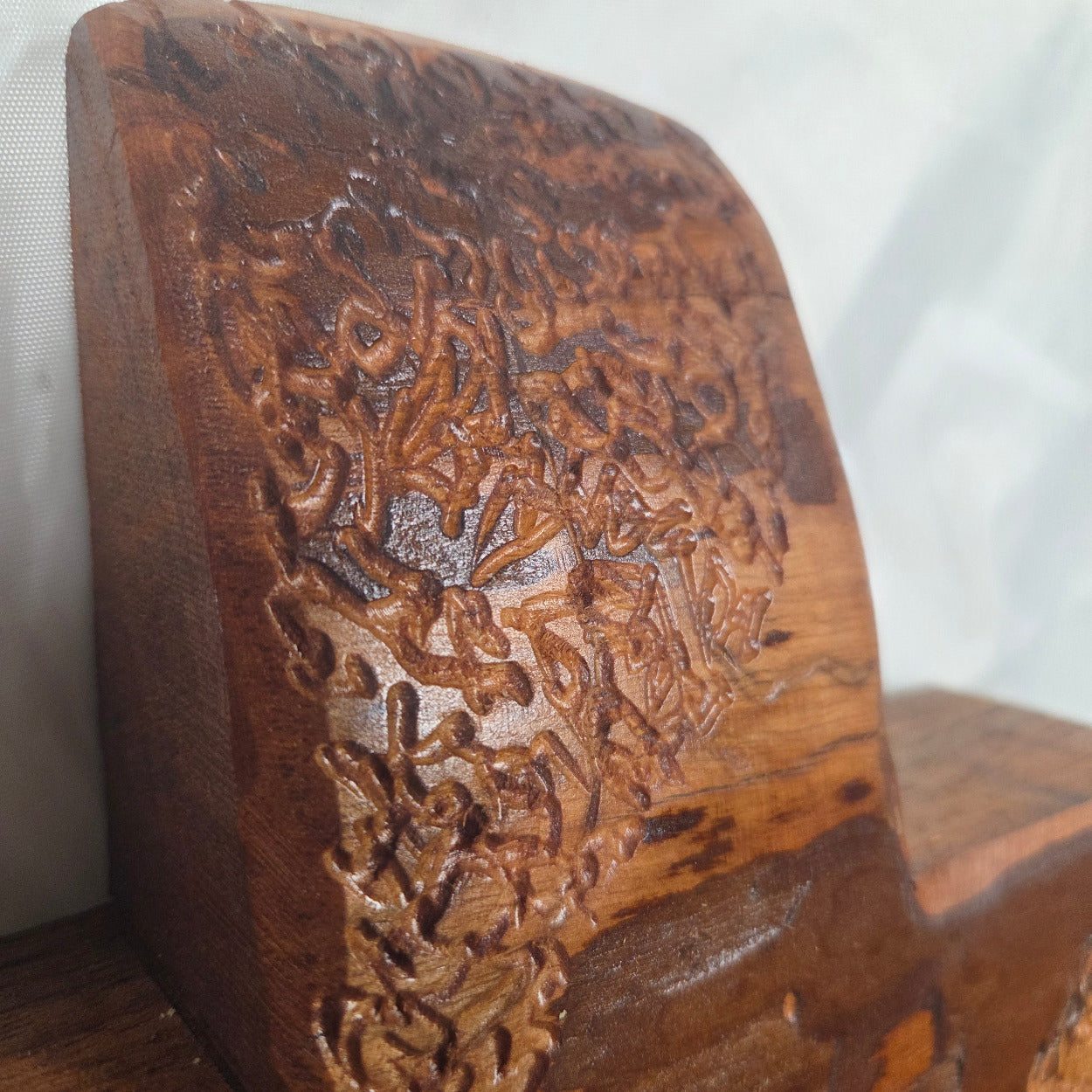 Large Hand carved oak cross, hanging cross wall art