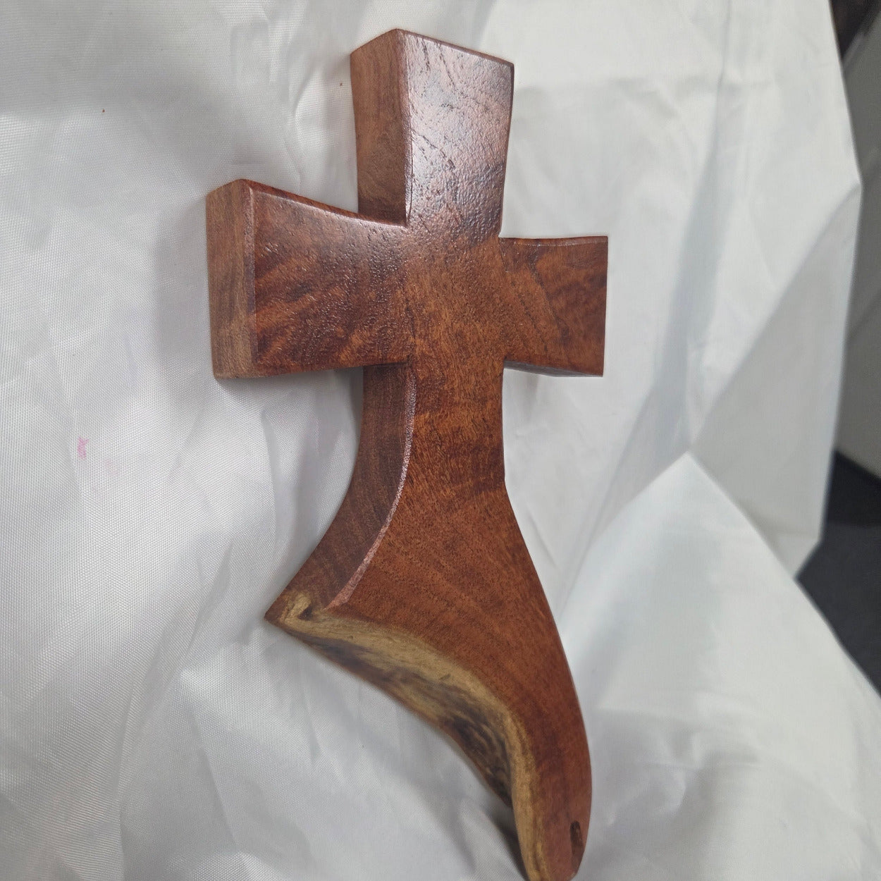 Mesquite Cross with natural colors, hanging cross wall art
