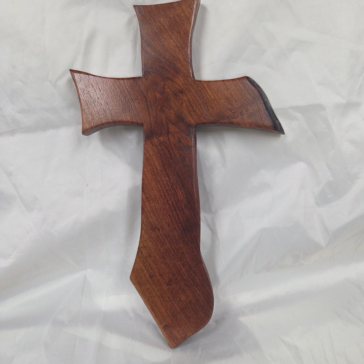 Mesquite Cross with natural colors, hanging cross wall art
