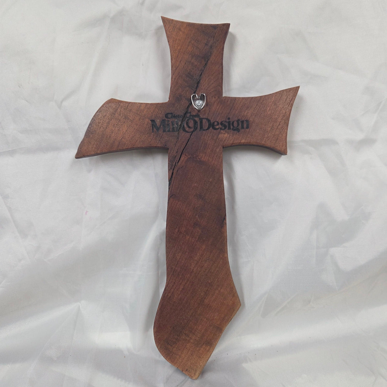 Mesquite Cross with natural colors, hanging cross wall art