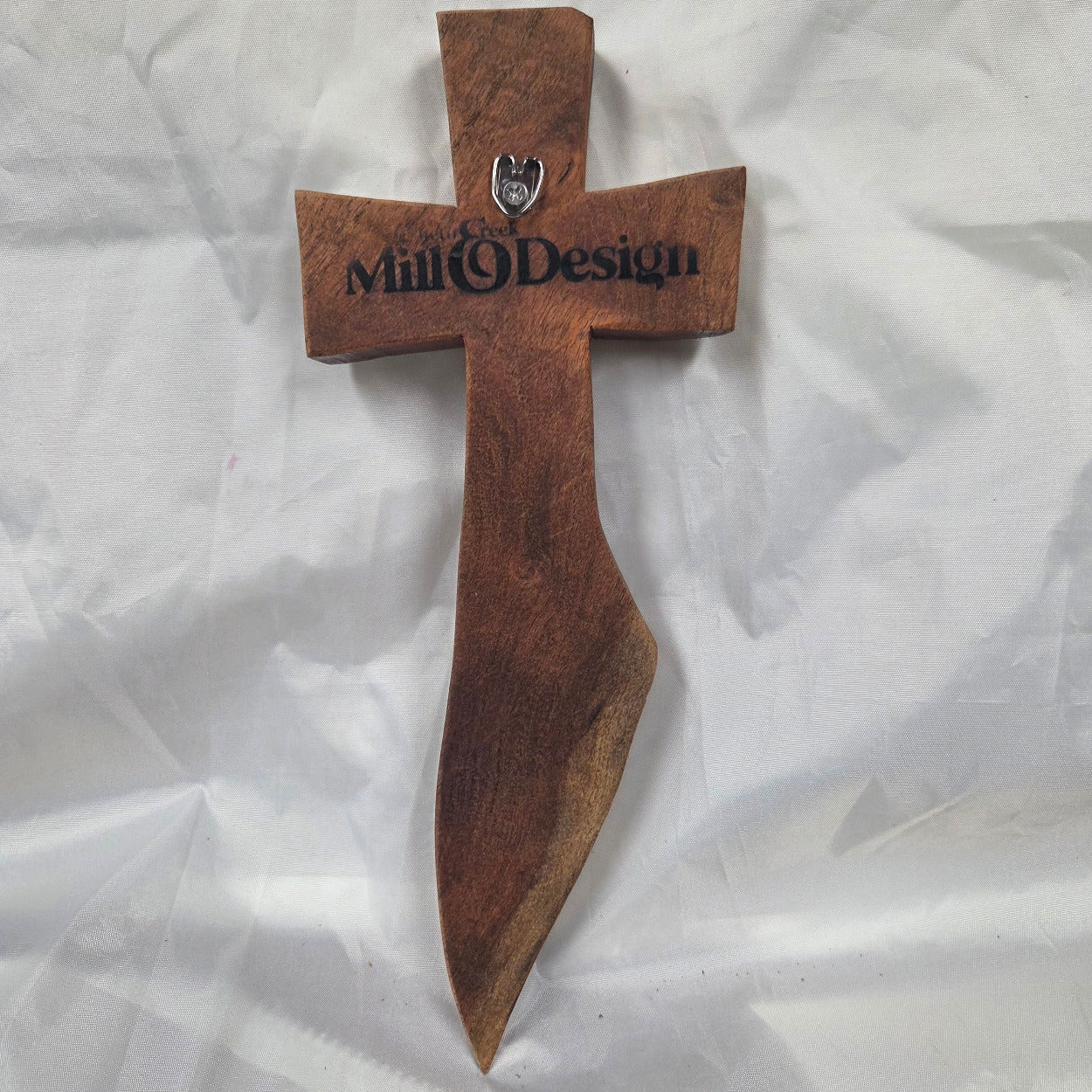 Mesquite Cross with natural colors, hanging cross wall art