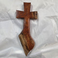 Mesquite Cross with natural colors, hanging cross wall art