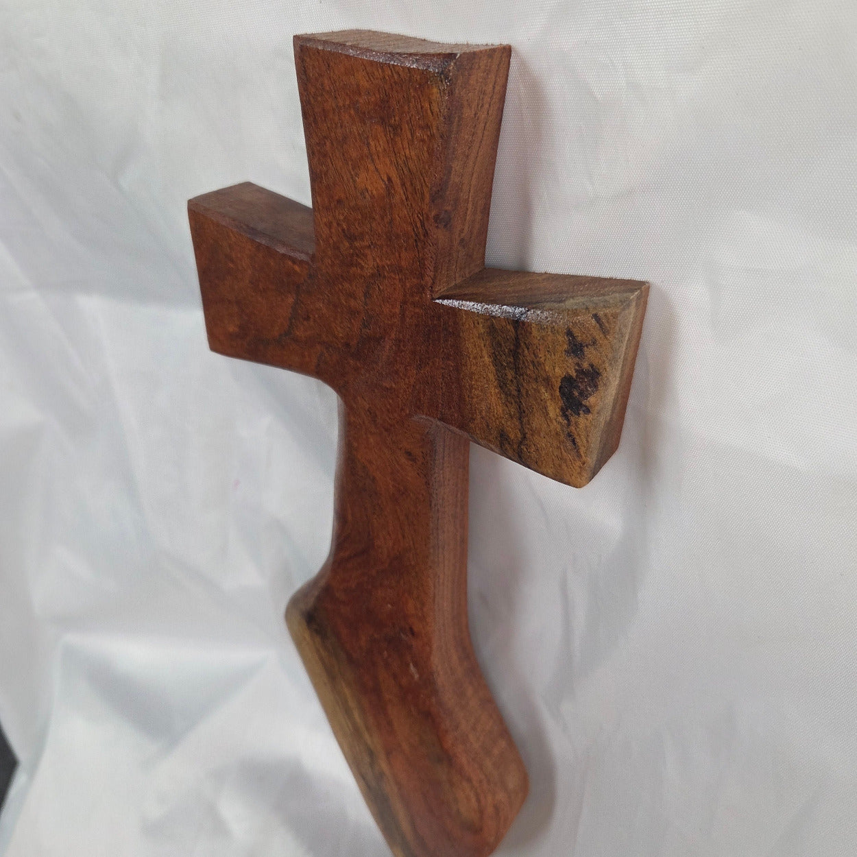 Mesquite Cross with natural colors, hanging cross wall art