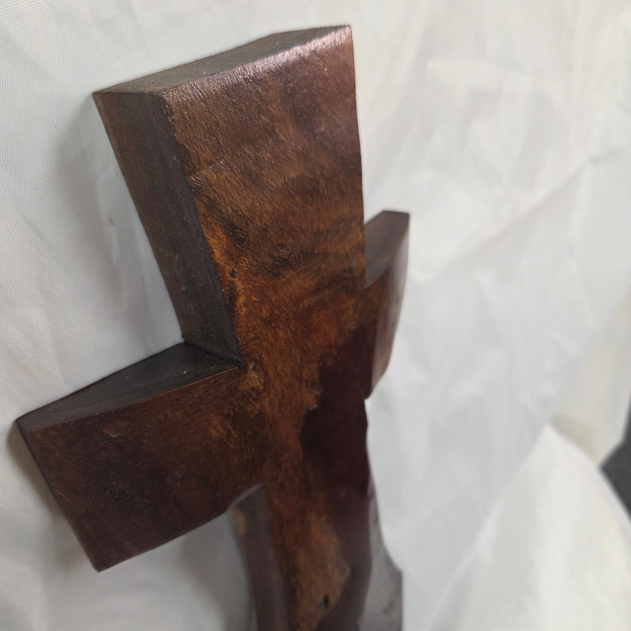 Mesquite Cross with natural colors, hanging cross wall art