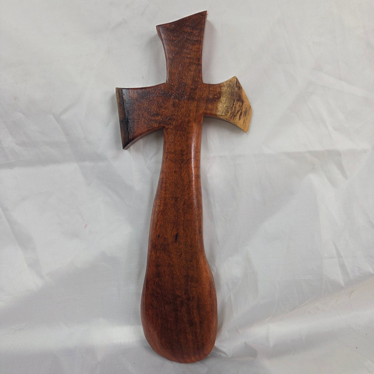Mesquite Cross with natural colors, hanging cross wall art