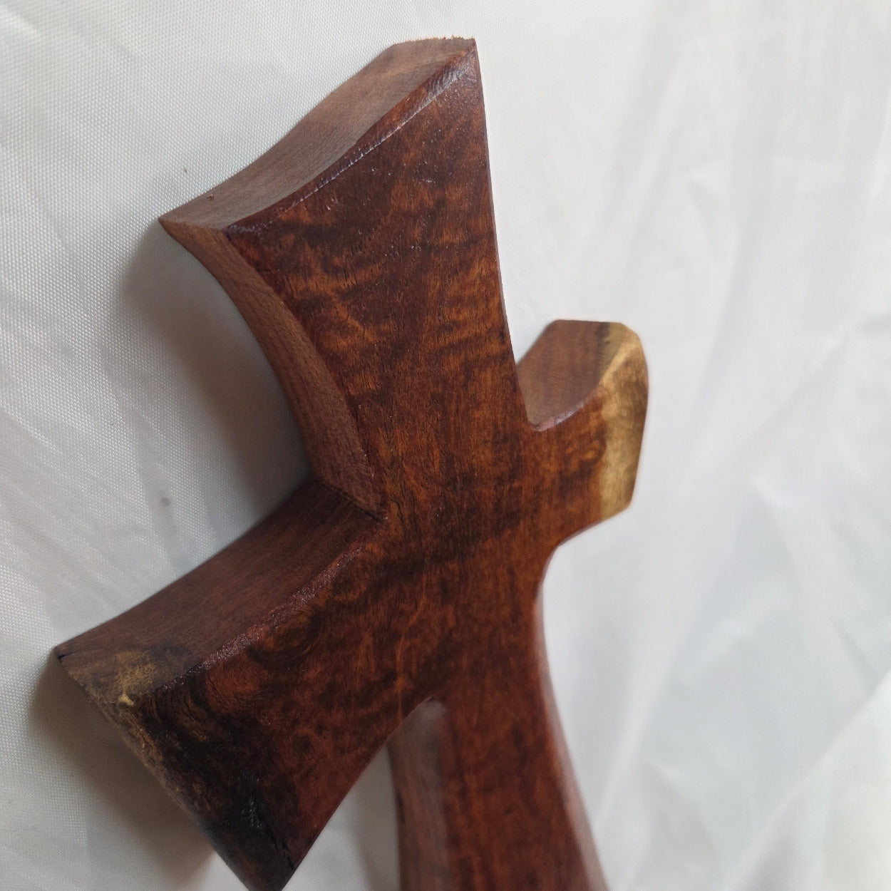 Mesquite Cross with natural colors, hanging cross wall art