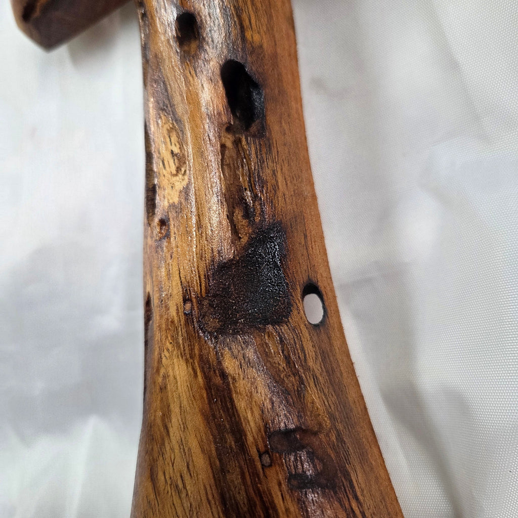 Mesquite Cross with natural colors, hanging cross wall art
