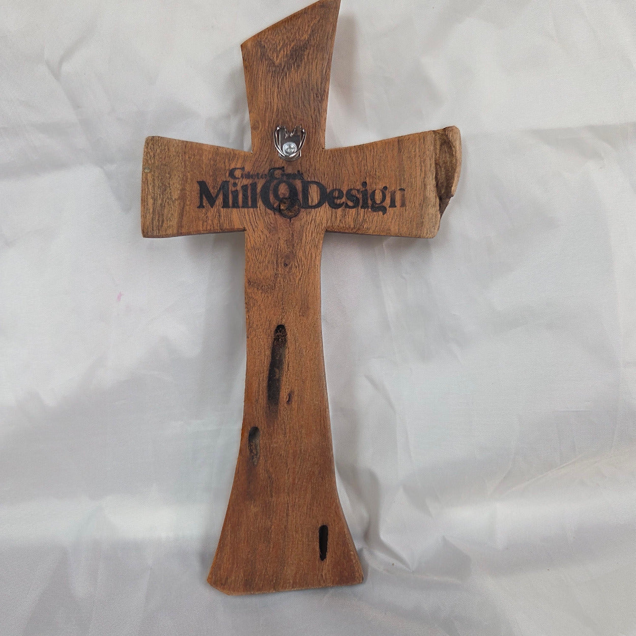 Mesquite Cross with natural colors, hanging cross wall art