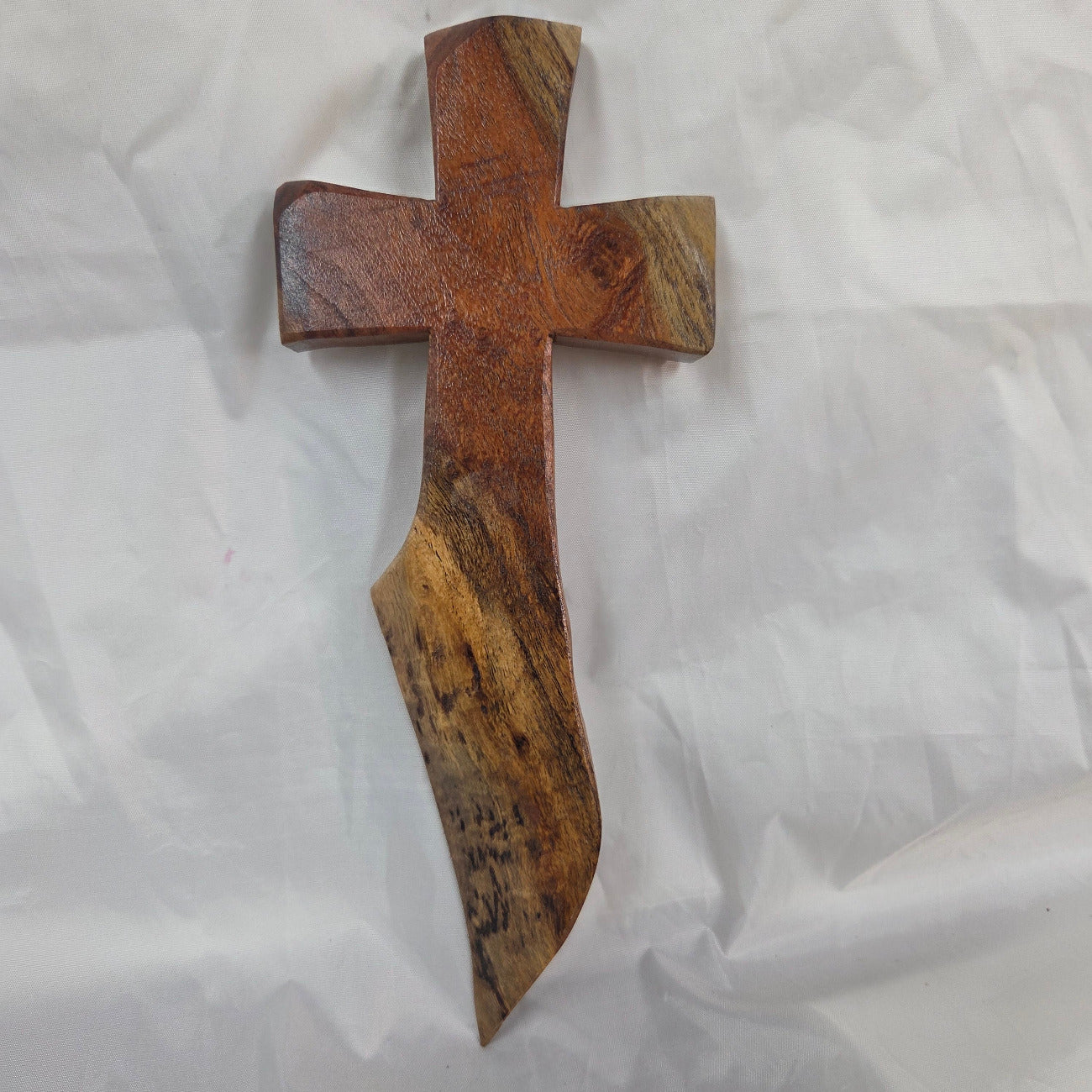 Mesquite Cross with natural colors, handing cross wall art