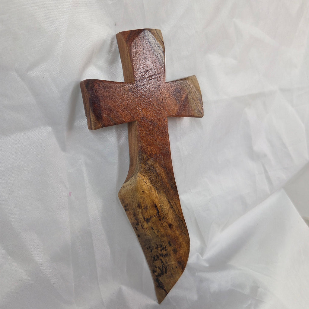 Mesquite Cross with natural colors, handing cross wall art