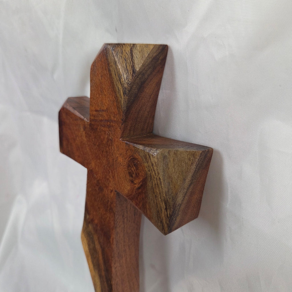 Mesquite Cross with natural colors, handing cross wall art