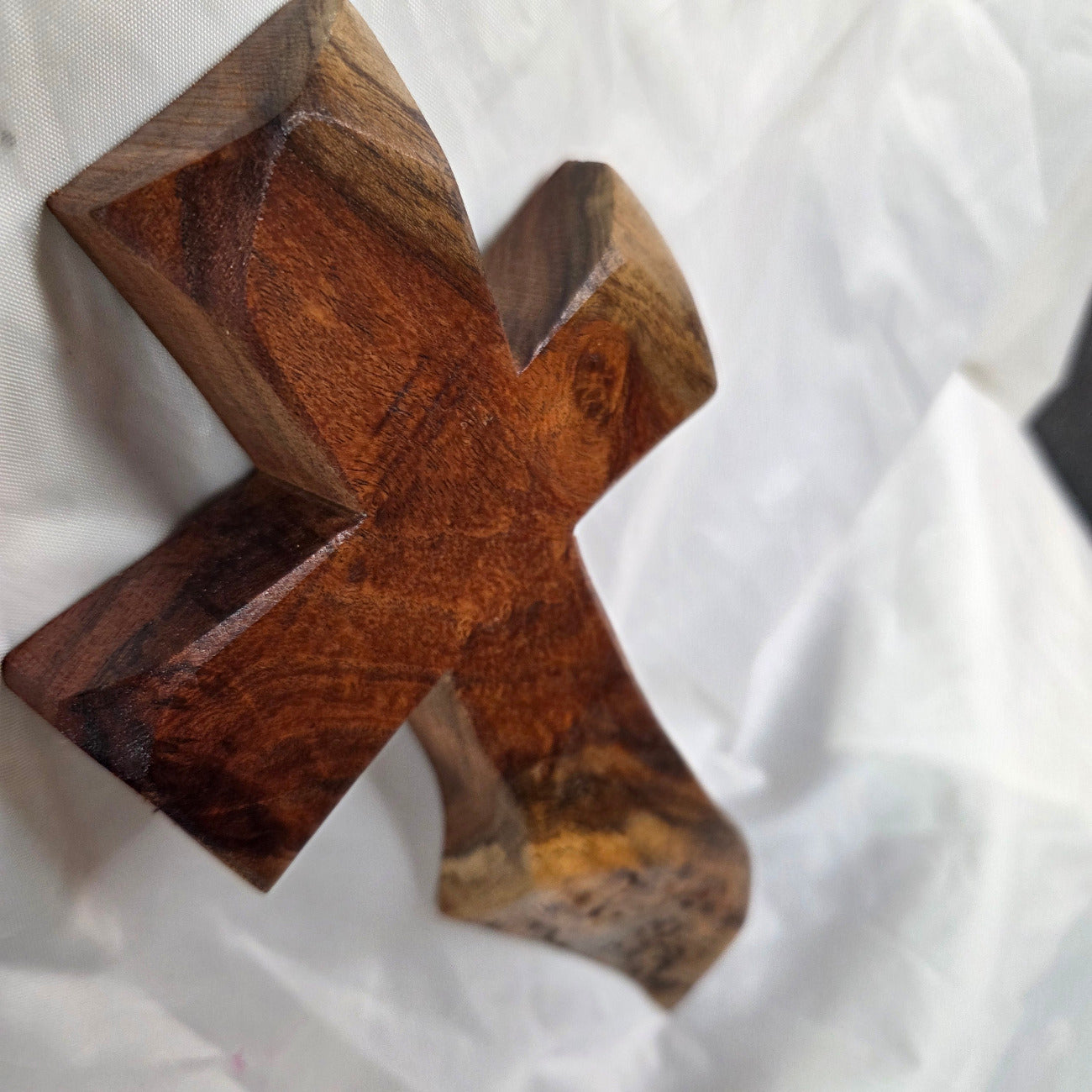 Mesquite Cross with natural colors, handing cross wall art