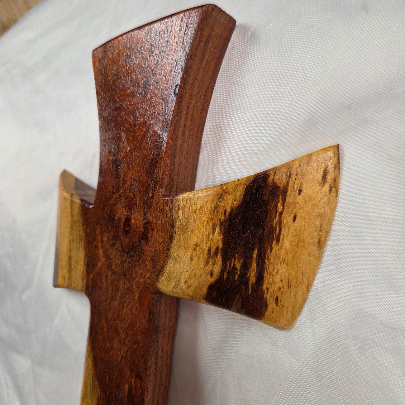 Mesquite Cross with natural colors, handing cross wall art