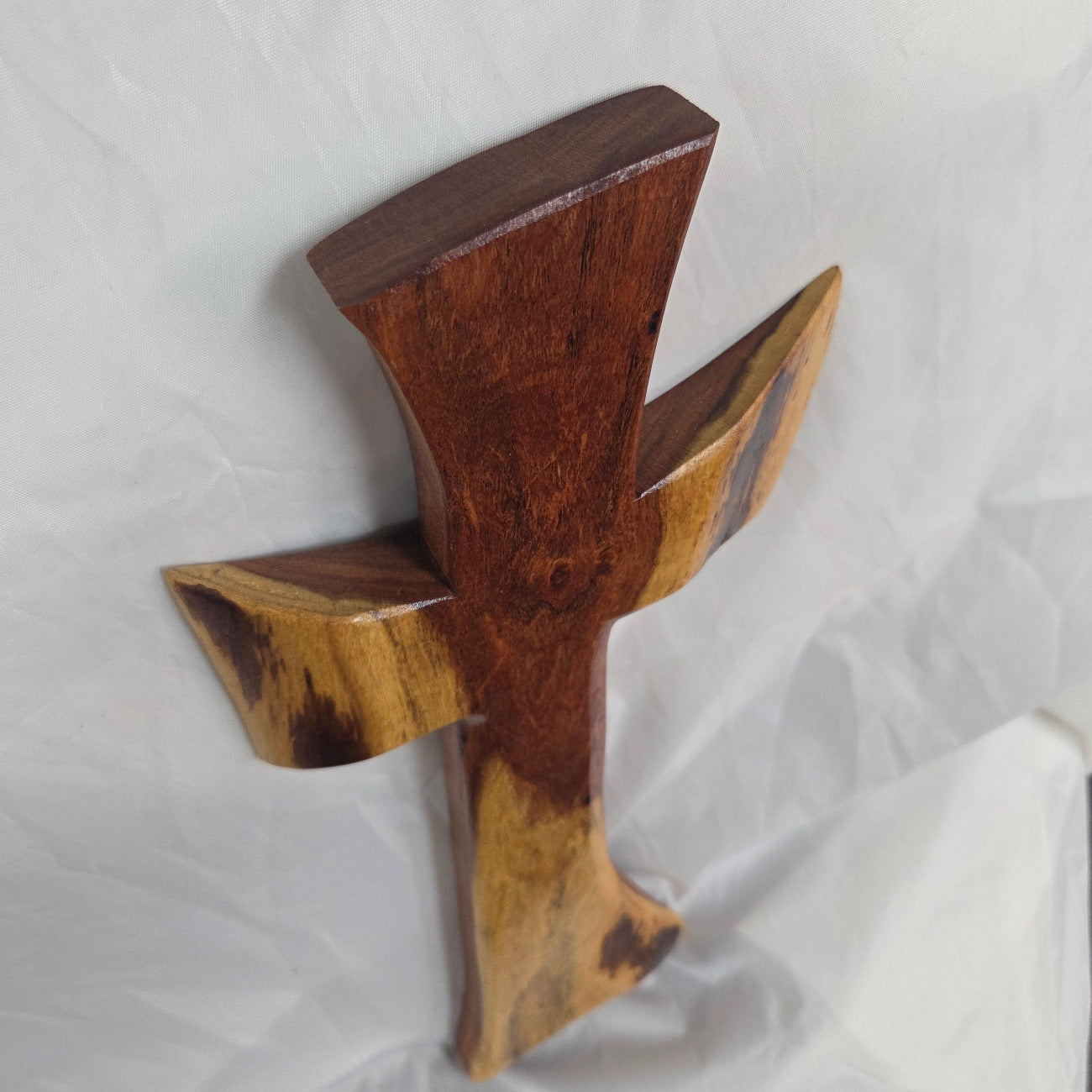 Mesquite Cross with natural colors, handing cross wall art