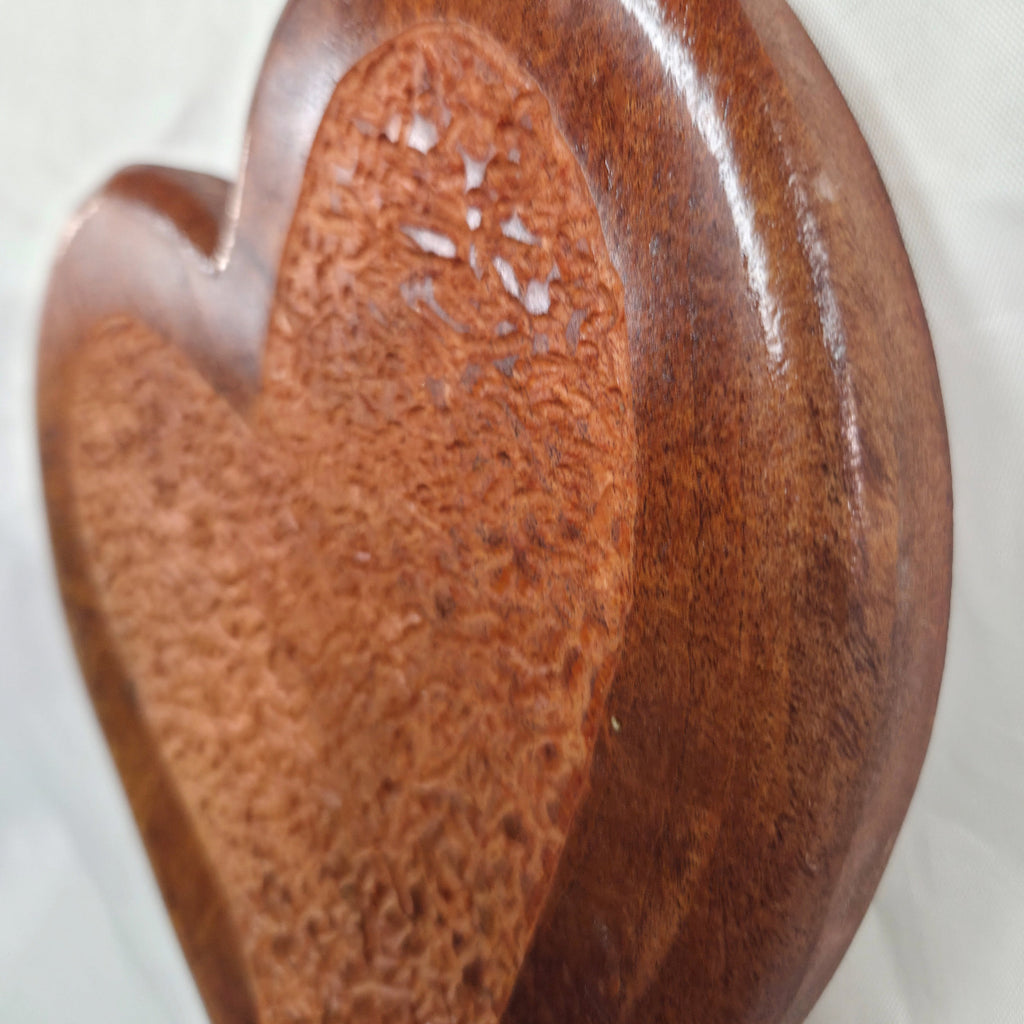 Mesquite Hanging Heart - Hand Carved - 13" x 8 1/4"